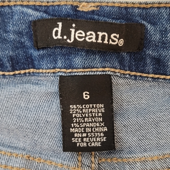 d. Jeans Recycled Denim High Waist Skinny Jeans - Size 6 - Picture 8 of 10